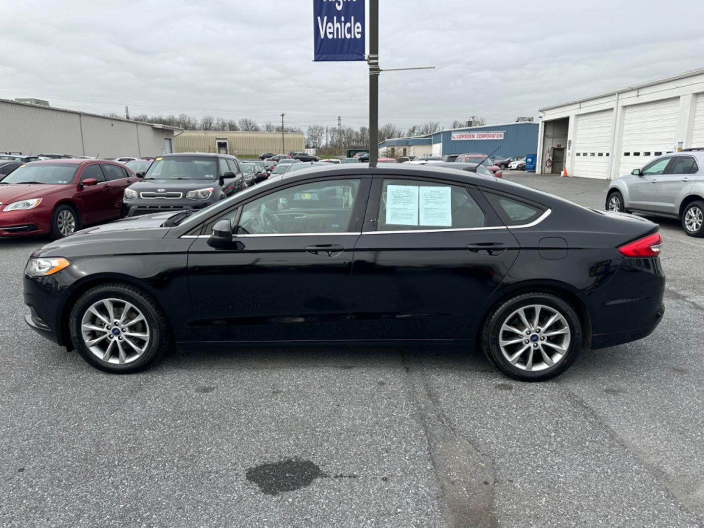 2017 BLACK Ford Fusion SE (3FA6P0HDXHR) with an 1.5L L4 DOHC 16V engine, 6A transmission, located at 1254 Manheim Pike, Lancaster, PA, 17601, (717) 393-9133, 40.062870, -76.323273 - Photo#7